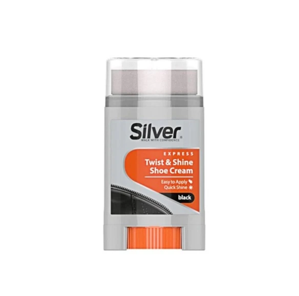Crema Pantofi Silver 50ml Twist & Shine Negru